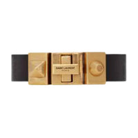 SAINT LAURENT Metal Bangles Women's Black/Light Bronze