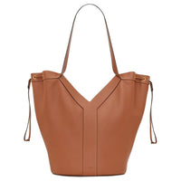 SAINT LAURENT Cow Leather Bucket Bag, Hobo Bag, Shoulder Bag Large Size Women's Brick