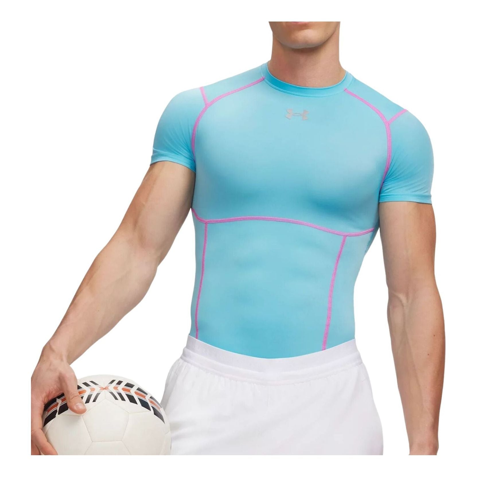 Under Armour HeatGear Elite Compression T-Shirt 'Blue Blur Pink Rave Reflective' 6015382-471