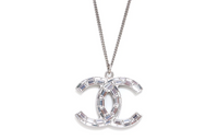 CHANEL 2000s Cc Rhinestone-embellished Necklace