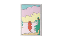 HERMES Calvi Epsom Calfskin Card Holder Mini Women's White/Multicolor Combination