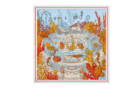 HERMES Silk Scarves Women's Orange