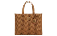 MIU MIU Leather Shoulder Bag Crossbody Bag Handbag Women's Brown