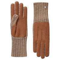 HERMES Cashmere Knit Gloves Women's Brown
