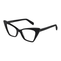 SAINT LAURENT Acetate Irregular Shape Eyeglass Frames Women's Black