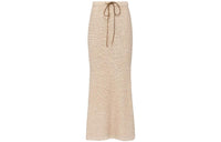 PRADA Drawstring Bouclé Maxi Skirt
