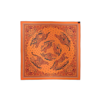 HERMES Silk Silk Scarves Women's Orange