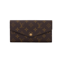 LOUIS VUITTON Sarah Canvas With Leather Wallet Women's Blue & Brown