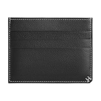 HERMES Evergrain Calfskin Card Holder Women's 89 Noir Black