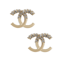 CHANEL Stud Earrings Women's Gold