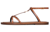 CELINE Strap Sandals Women's Brown