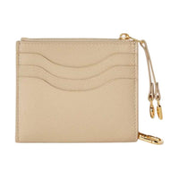 Loro Piana Grained Calfskin Card Holder Women's Light Beige