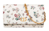 DIOR Caro Cow Leather Handheld Shoulder Bag Crossbody Bag Regular Women's Milk White