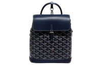 GOYARD Canvas With Leather Backpack Mini Women's Marine Blue