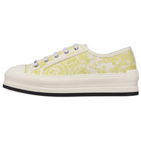 DIOR DIORIVIERA Low Top Skateboard Shoes Women's White Yellow