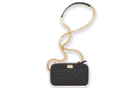 CHANEL Grained Embossed Cow Leather Box Bag Shoulder Bag Crossbody Bag Women's Black