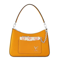 LOUIS VUITTON Smooth Cow Leather Portable Crossbody Bag, Shoulder Bag Women's Gold