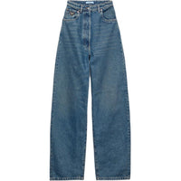 PRADA Logo-Patch Wide Leg Jeans