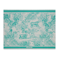 DIOR Cotton Knit Scarves Women's Sea Blue