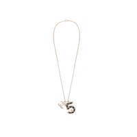 CHANEL Metal Necklaces Women's Black