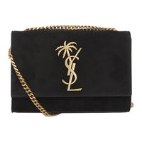SAINT LAURENT PARIS Sheepskin Shoulder Bag Women's Black