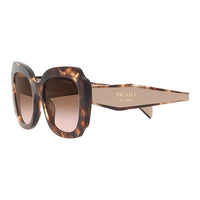PRADA Acetate Irregular Shape Sunglasses Women's Brown
