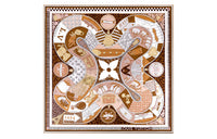 LOUIS VUITTON Silk Scarf Women's Brown