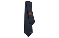HERMES Mulberry Silk Ties Unisex Black