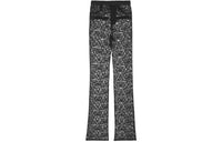SAINT LAURENT Straight leg Floral Lace Trousers