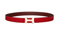 HERMES Constance Leather Belts Women's Heart Red/HERMES Red