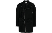 SAINT LAURENT Zip Up Belted Coat