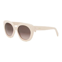 CELINE Acetate Irregular Shape Sunglasses Women's Beige