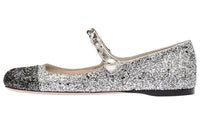MIU MIU Casual Single Shoes Women's Silver Black