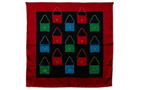 CHANEL Silk Silk Scarves Women's Red