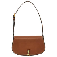 SAINT LAURENT Calfskin Shoulder Bag Mini Women's Brown