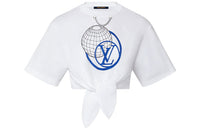LOUIS VUITTON Lv Globe Self Tie T-Shirt