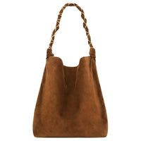 SAINT LAURENT Calfskin Shoulder Bag Women's Warm Caramel Cognac