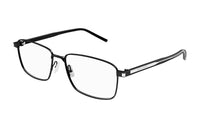 SAINT LAURENT Metal Rectangular Eyeglass Frames Men's Black