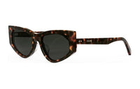 CELINE Acetate Irregular Shape Sunglasses Women's Tortoiseshell