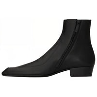 SAINT LAURENT Augustin Zip Detailed Ankle Boots