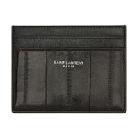 SAINT LAURENT PARIS Eel Skin Card Holder Unisex Caramel Umber