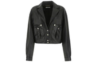 SAINT LAURENT Cropped Coats Women's Black
