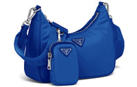 PRADA Re-Edition Nylon Fabric Shoulder Bag Handbag Women's Dark Blue
