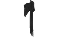 SAINT LAURENT Draped One-Shouider Top In Silk Muslin Crepe Strapless Top Women's Black