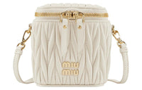 MIU MIU Sheepskin Crossbody Bag, Shoulder Bag Mini Women's White