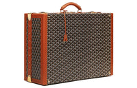 GOYARD Grand Hôtel Canvas With Leather Hard Case Handbag Unisex Brown