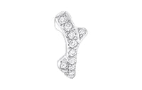 DIOR Diamond Earrings Women's Silver
