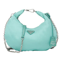 PRADA Hobo Cow Leather Shoulder Bag Handbag Shoulder Bag Women's Green Jade