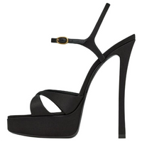 SAINT LAURENT Debbie Strap Sandals 11cm Women's Black