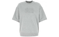 MIU MIU Drop Shoulder Sleeve T Shirt Women's Gray